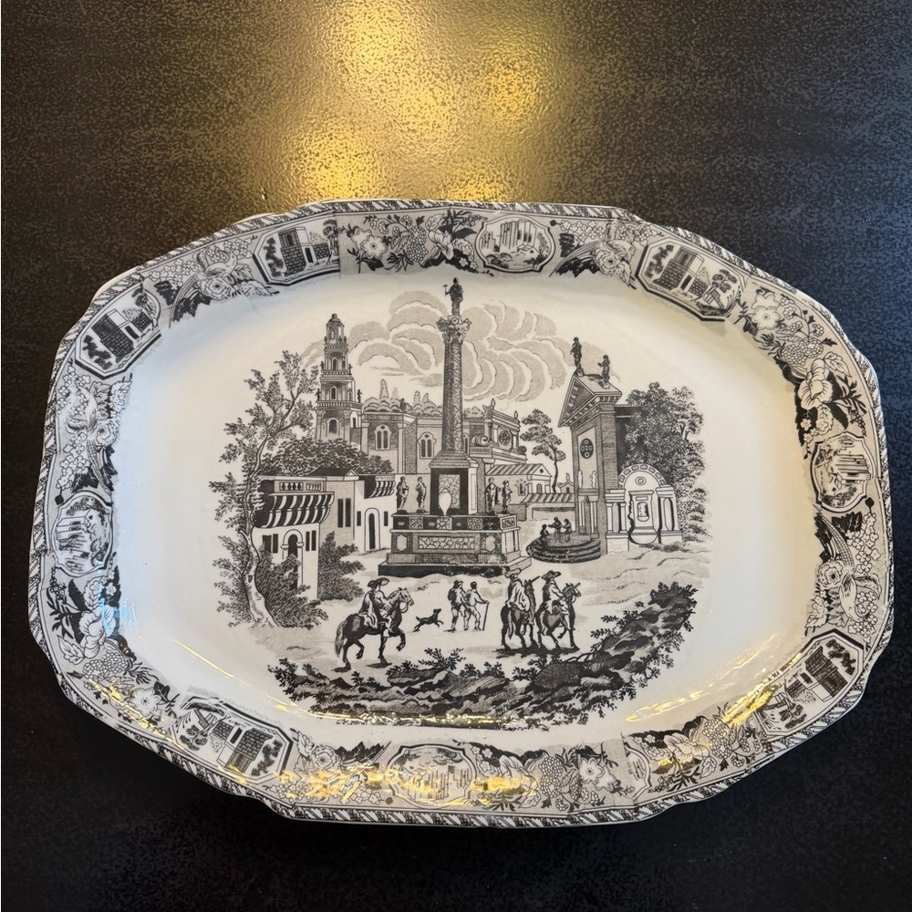 Black and White Decorative Platter